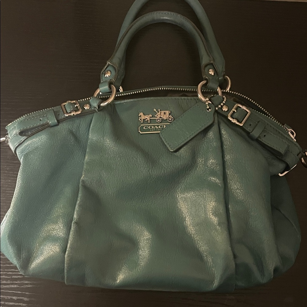 Coach Green Leather Satchel